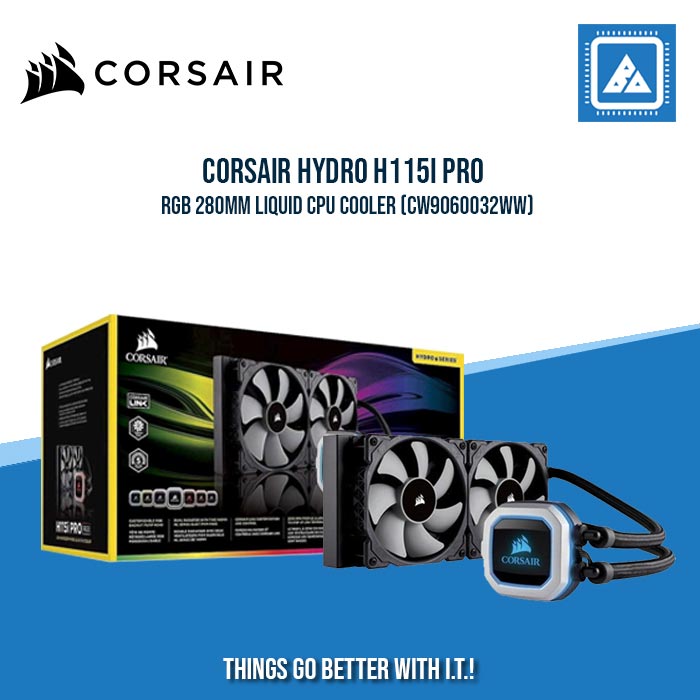 CORSAIR HYDRO H115I PRO RGB 280MM LIQUID CPU COOLER (CW9060032WW) CORSAIR HYDRO H115I PRO RGB 280MM LIQUID CPU COOLER (CW9060032WW)